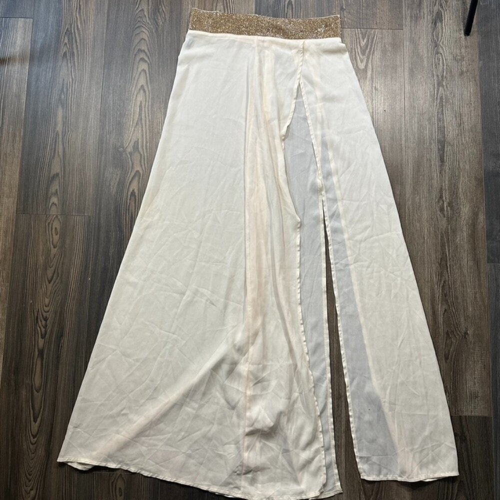 Pretty Little Things Maxi Skirt Shere Cover Up Vacation Swim Festival Boho Chic